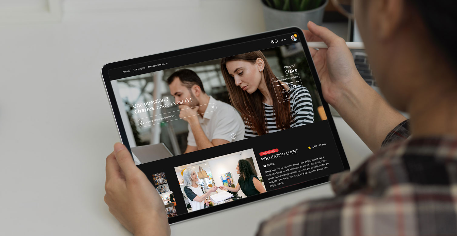 Plateforme e-learning LMS révolutionnaire intelligente pour le retail et réseaux de points de vente